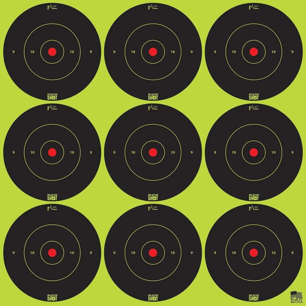 Targets Pro Shot Products Ready Series 2"" Green Splatter Shot Bullseye • Model: Ready Series